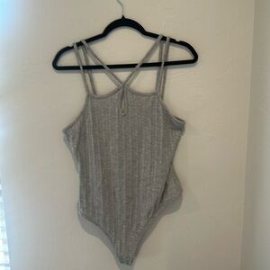 Women’s gray plus size body suit.